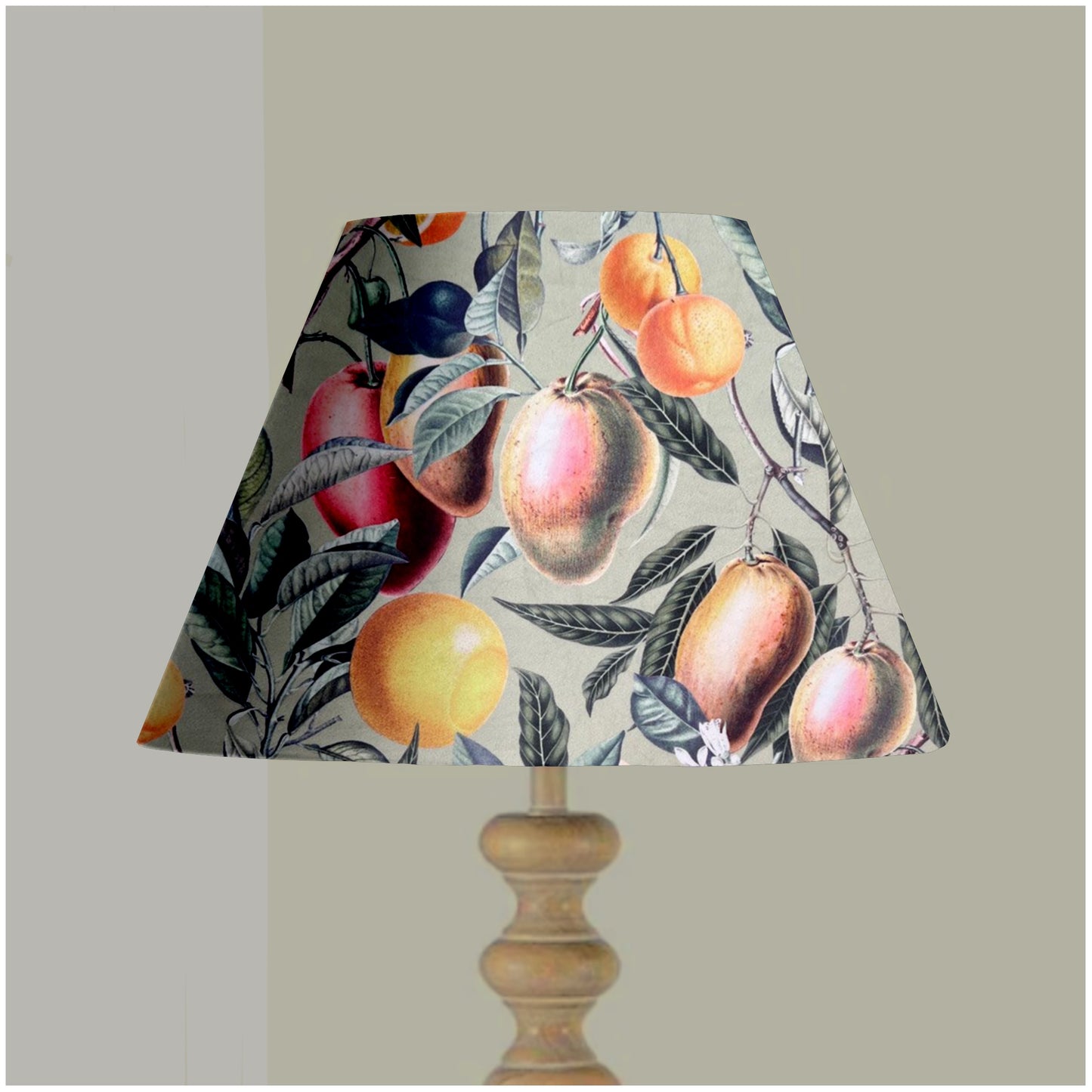 Summer fruit velvet coolie lampshade/ ceiling shade, empire lampshade