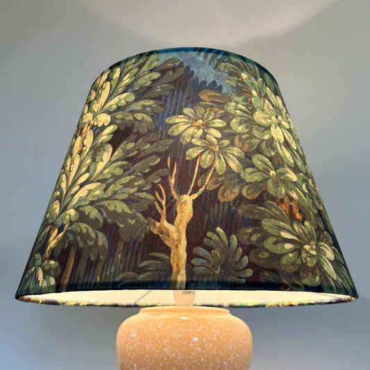 Forbidden forest velvet coolie lampshade/ ceiling light shade, empire lampshade