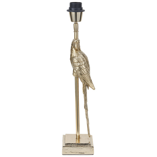 Shiny gold, parrot table lamp