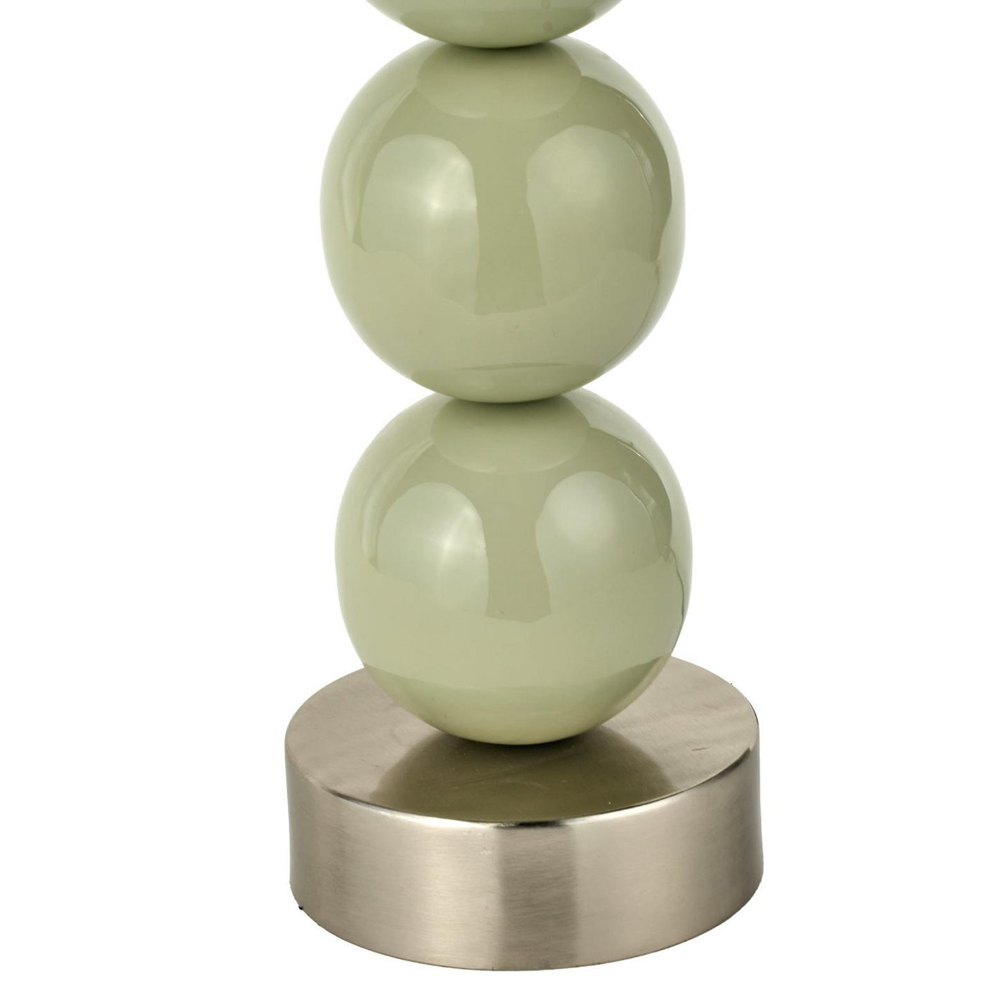 Sage and silver, 3 ball table lamp