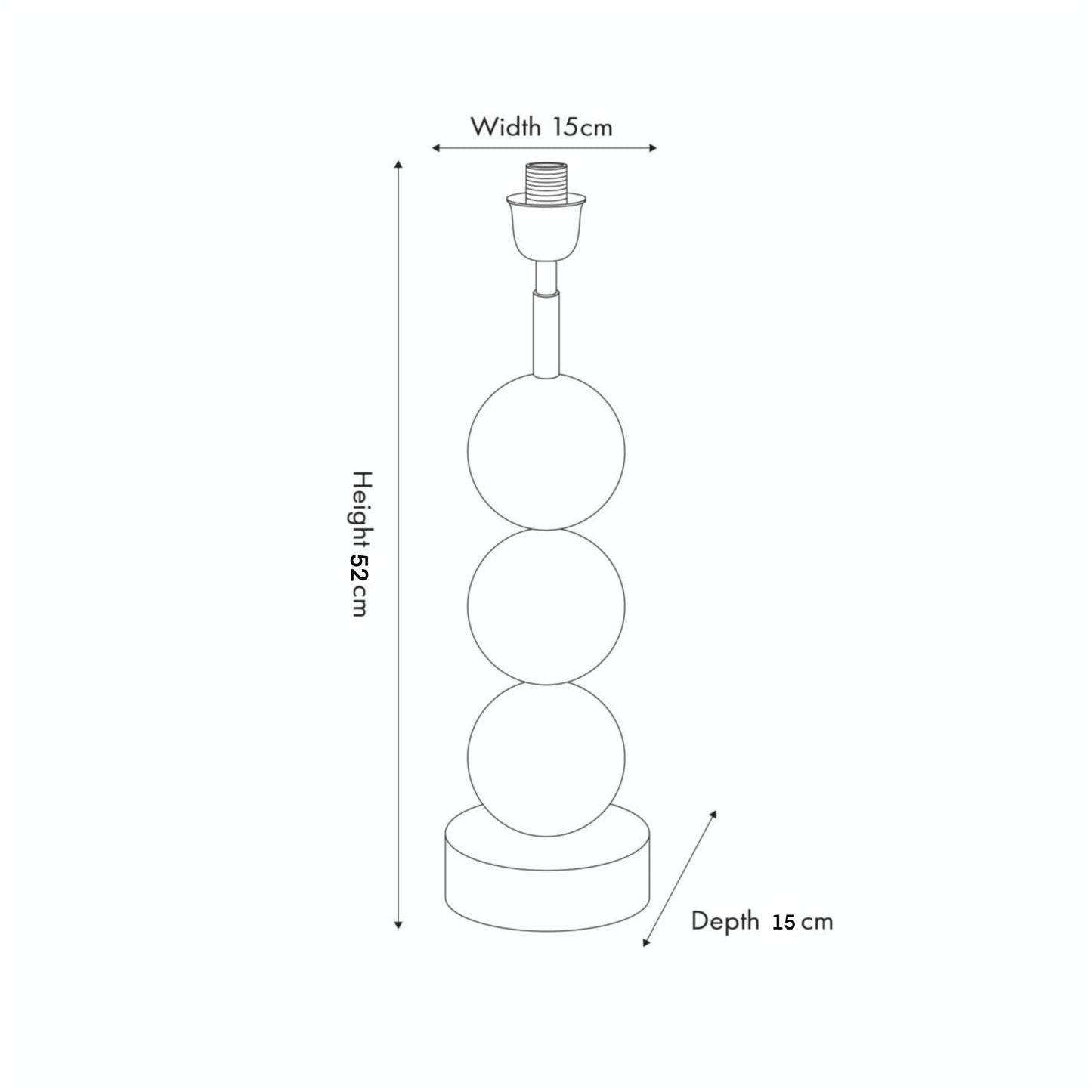 Sage and silver, 3 ball table lamp