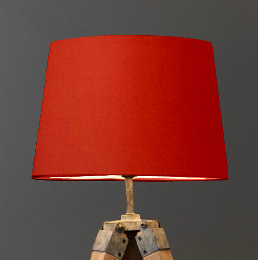 Burnt orange cotton french drum lampshade/ ceiling light shade, empire lampshade
