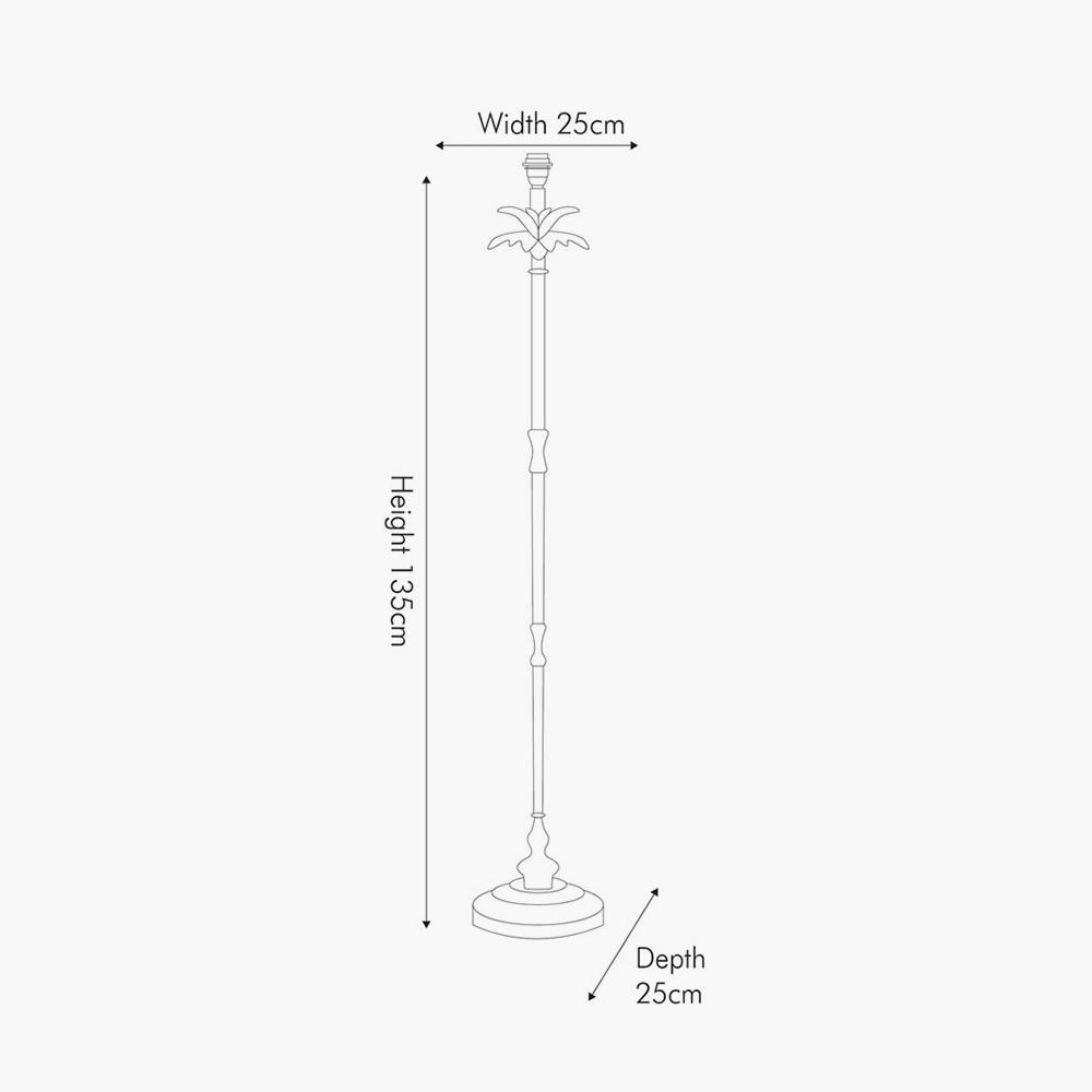 Gold Palm tree, metal floor lamp