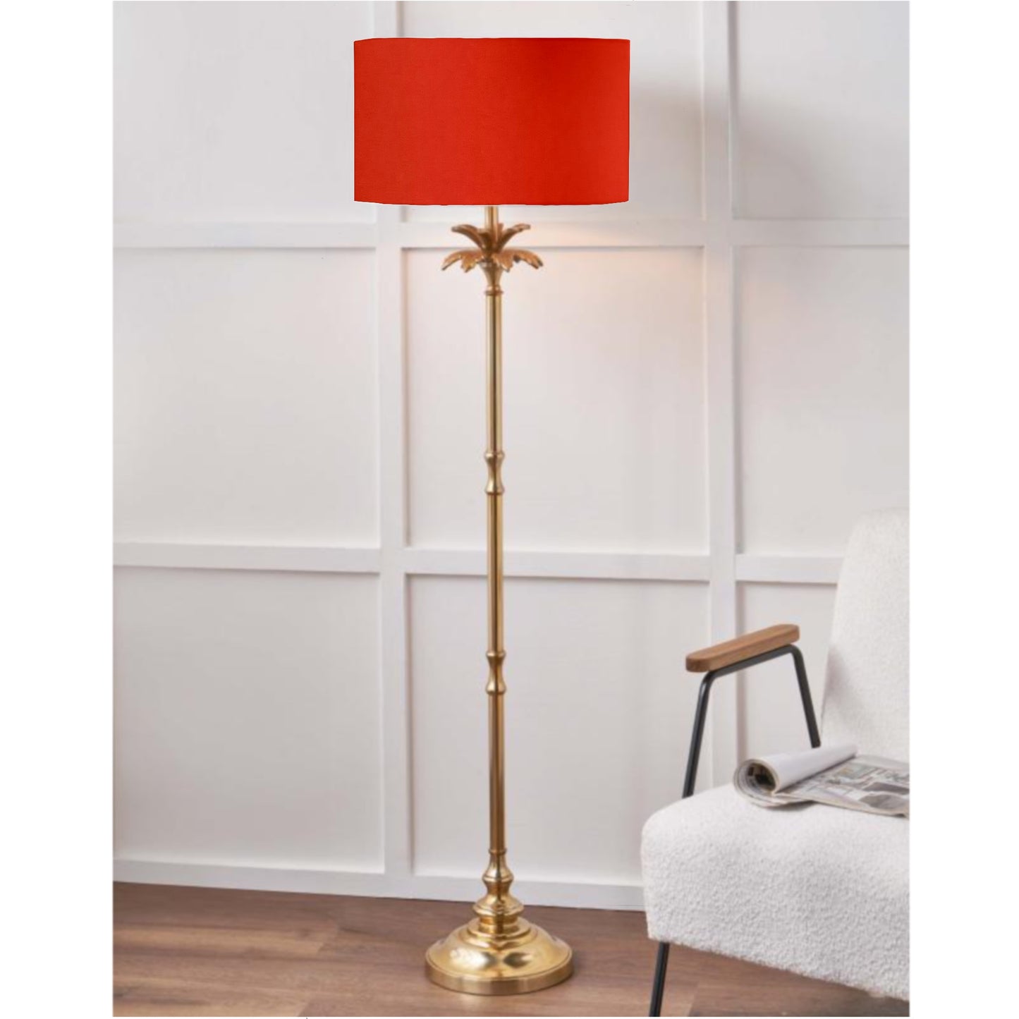 Gold Palm tree, metal floor lamp