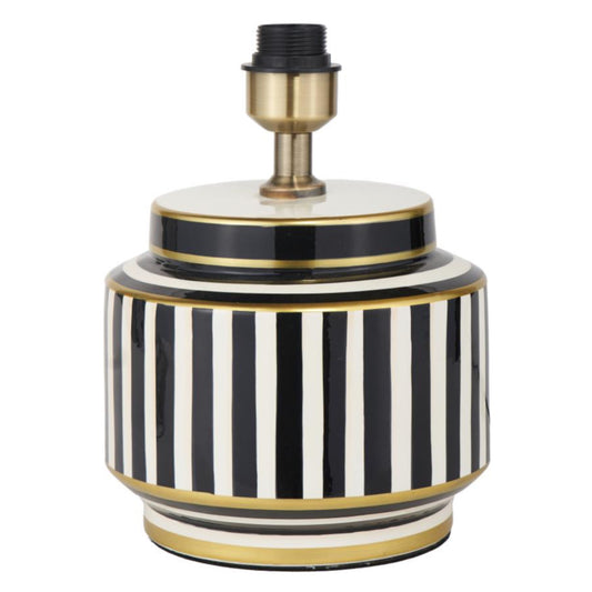 Humbug striped ceramic table lamp, small