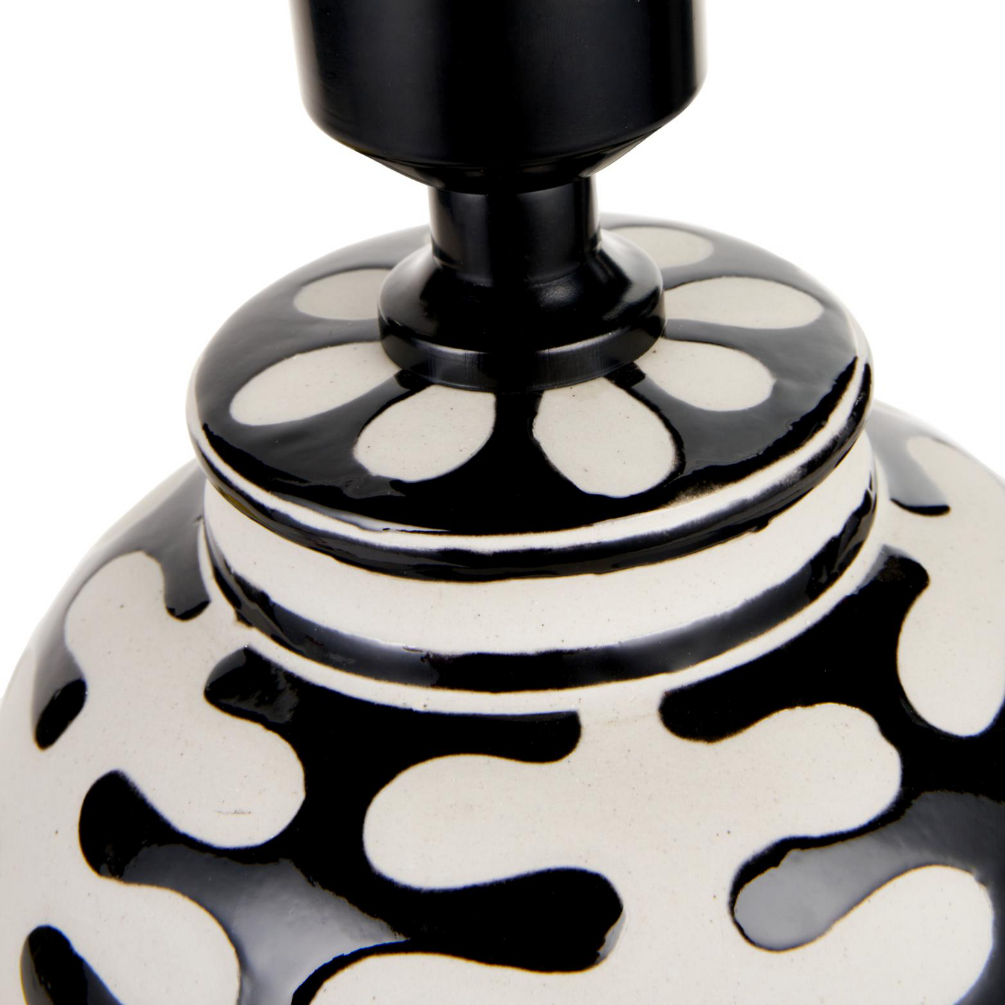 Black and white coral, ceramic table lamp, Tall PREORDER