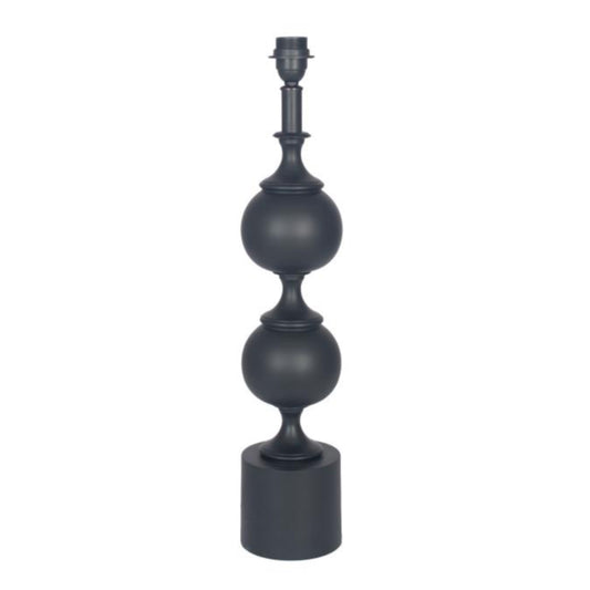 Matt black, footed metal table lamp