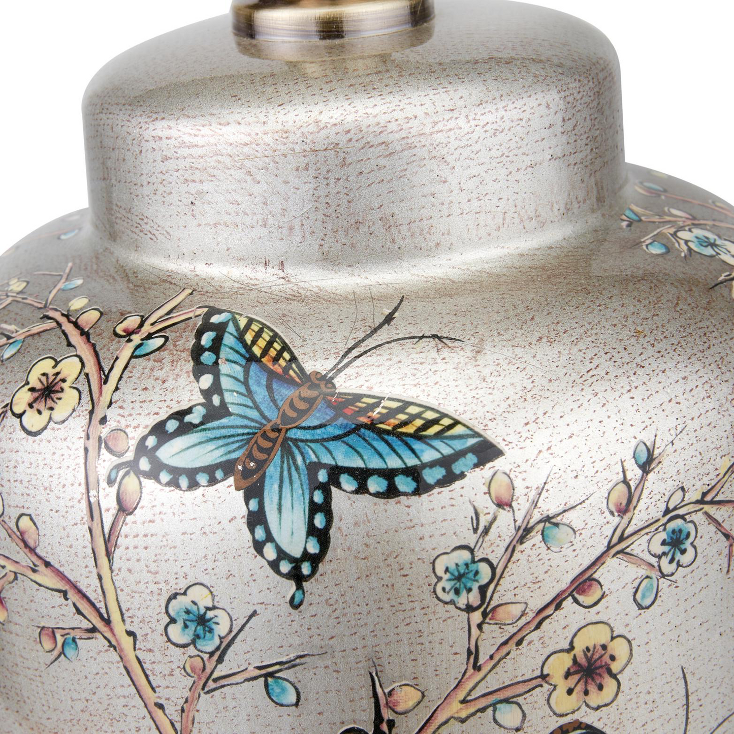 Champagne butterfly, ceramic table lamp