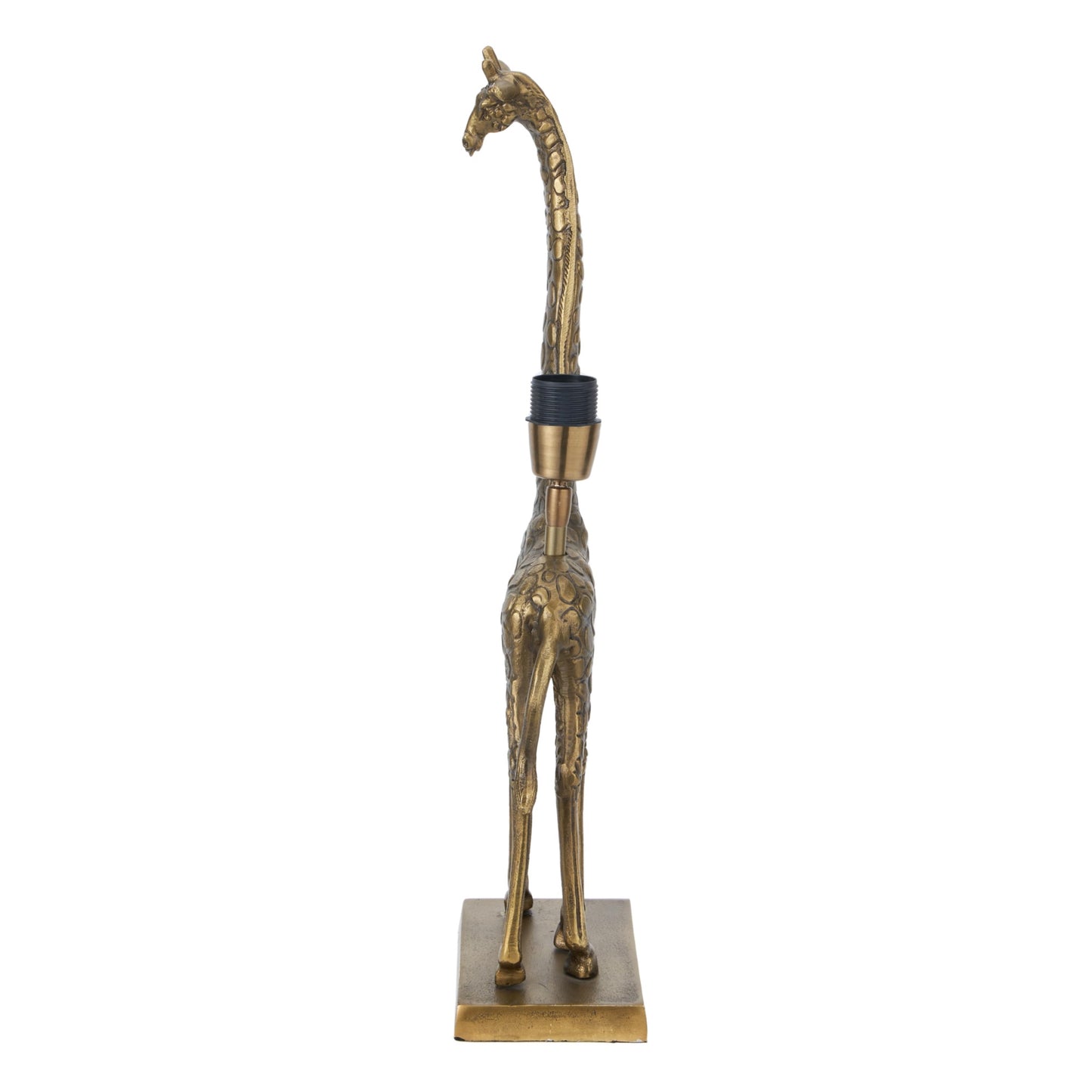 Antique brass giraffe table lamp