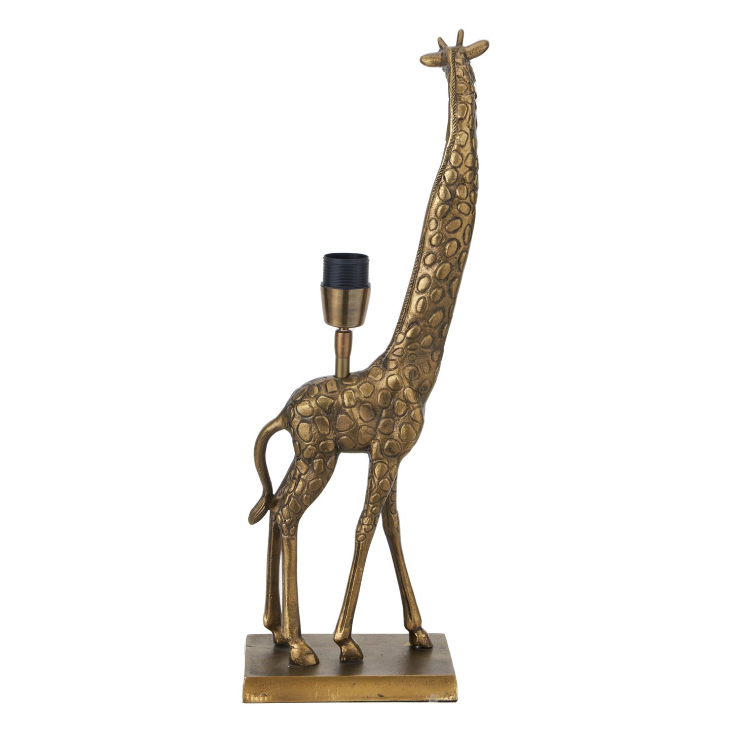 Antique brass giraffe table lamp