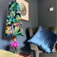 Rainforest Velvet cone lampshade, in multicoloured, extra tall lampshade