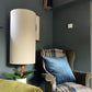 Natural Linen Lampshade | Extra Tall Cylinder Ceiling Light Shade | Bespoke Handmade UK