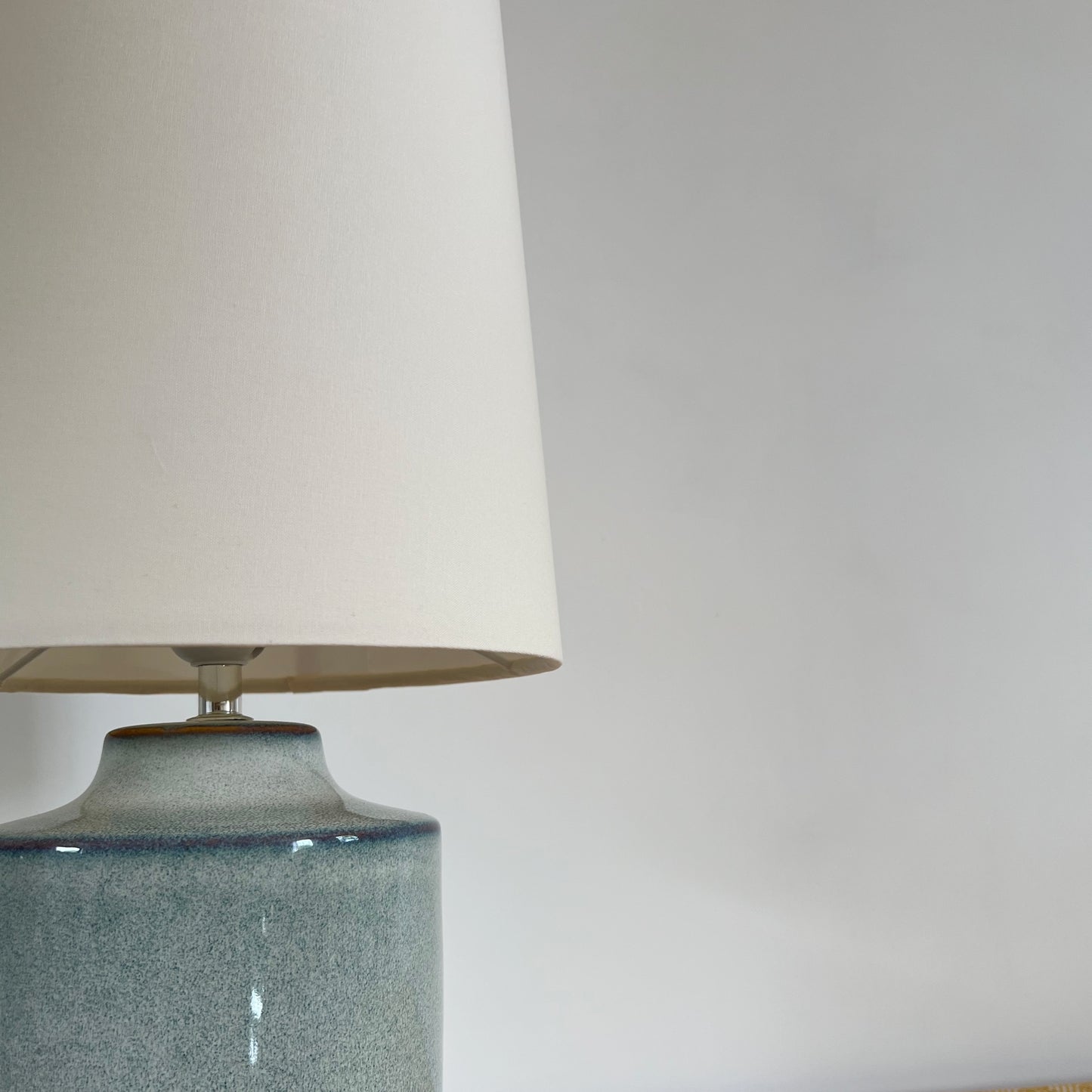 Cream cotton cone lampshade, extra tall lampshade