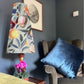 Summer fruit velvet cone lampshade, extra tall lampshade
