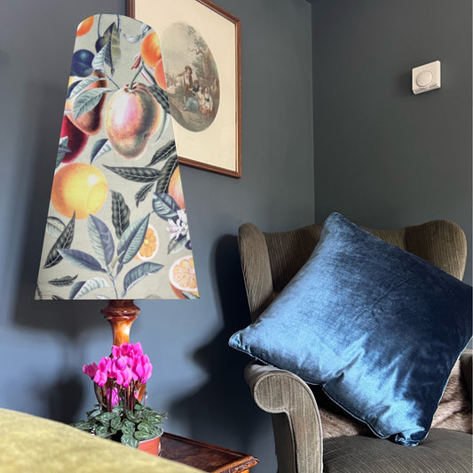 Summer fruit velvet cone lampshade, extra tall lampshade