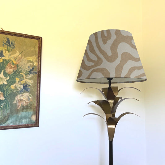 Ecru Wiggle coolie lampshade/ ceiling light shade, empire lampshade