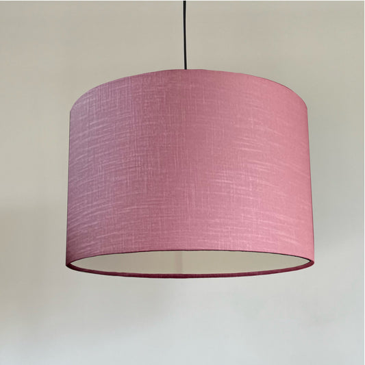 Lavender Linen Drum Lampshade | Handmade Ceiling Light Shade | Bespoke UK
