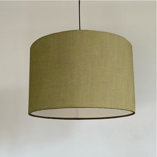 Chartreuse Linen Drum Lampshade | Handmade Ceiling Light Shade | Bespoke UK