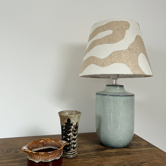Ecru Wiggle Textured Steep Empire Lampshade | Handmade Ceiling Light Shade | UK