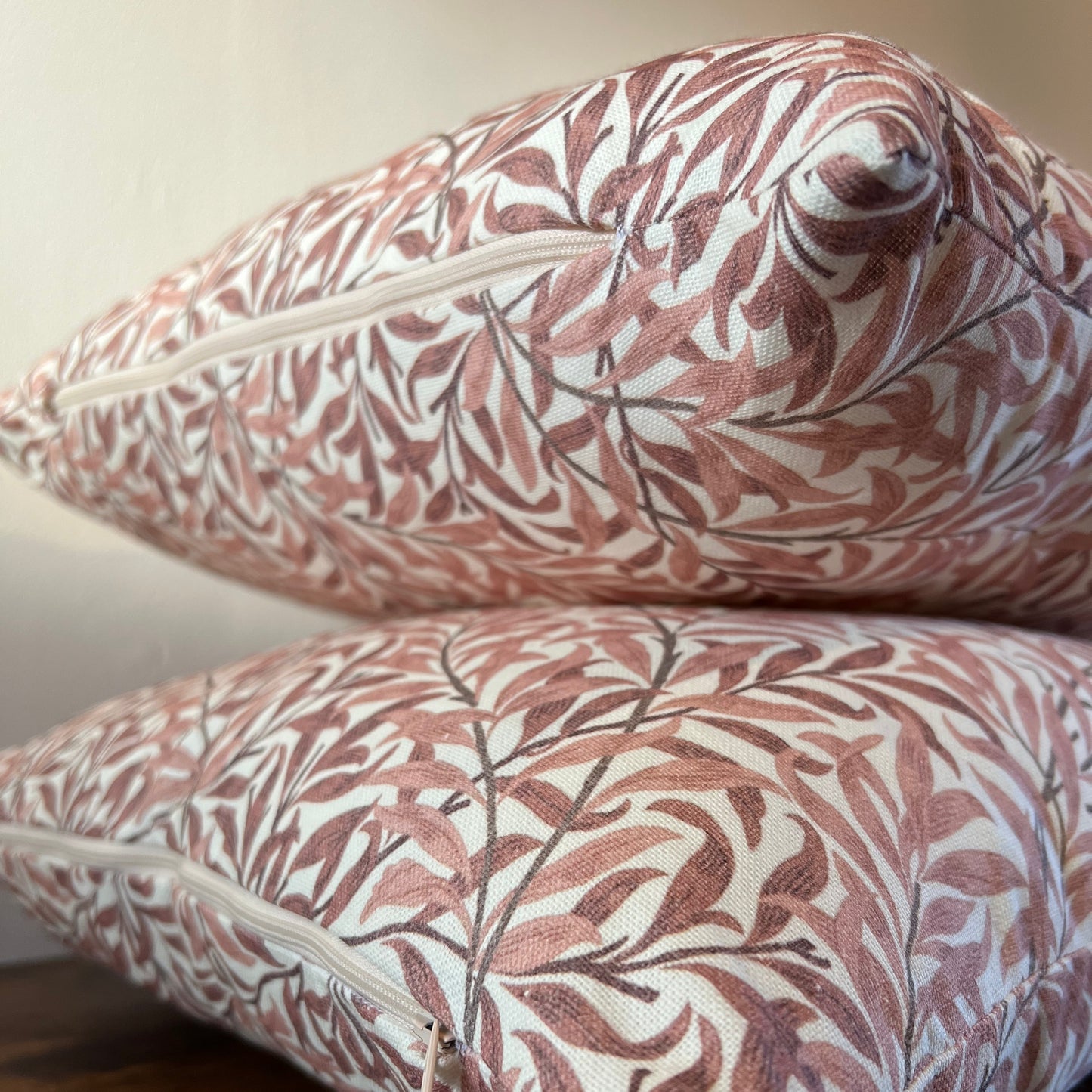 William morris rust willow leaves cotton cushion, scatter cushions