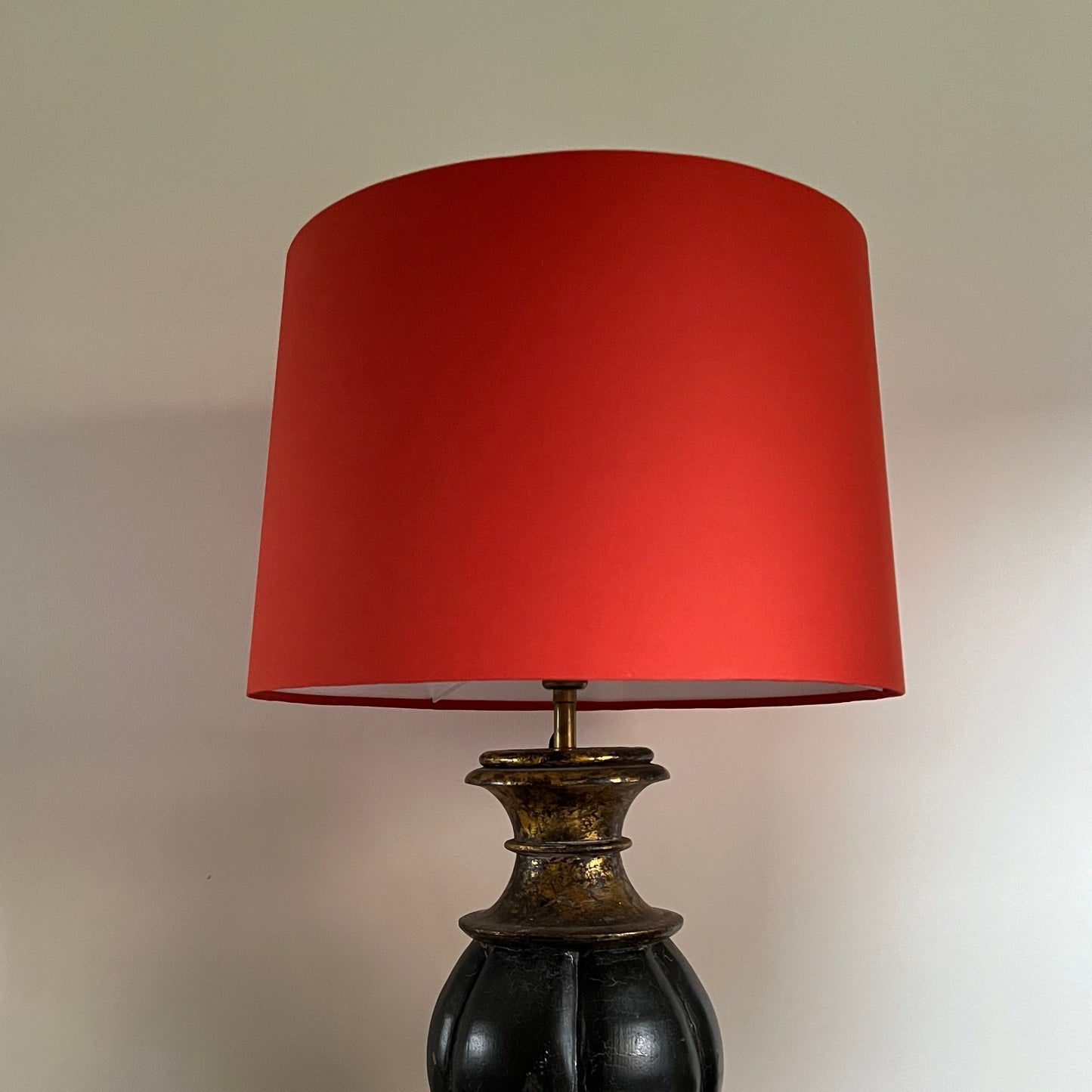 Burnt orange cotton french drum lampshade/ ceiling light shade, empire lampshade