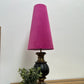 Hot Pink Velvet Lampshade | Extra Tall Cone Light Shade | Bespoke Handmade UK
