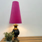 Hot Pink Velvet Lampshade | Extra Tall Cone Light Shade | Bespoke Handmade UK