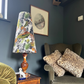 Tiger Cheetah Jungle Velvet Lampshade | Extra Tall Cone Light Shade | Bespoke Handmade UK