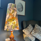 Tiger Cheetah Jungle Velvet Lampshade | Extra Tall Cone Light Shade | Bespoke Handmade UK