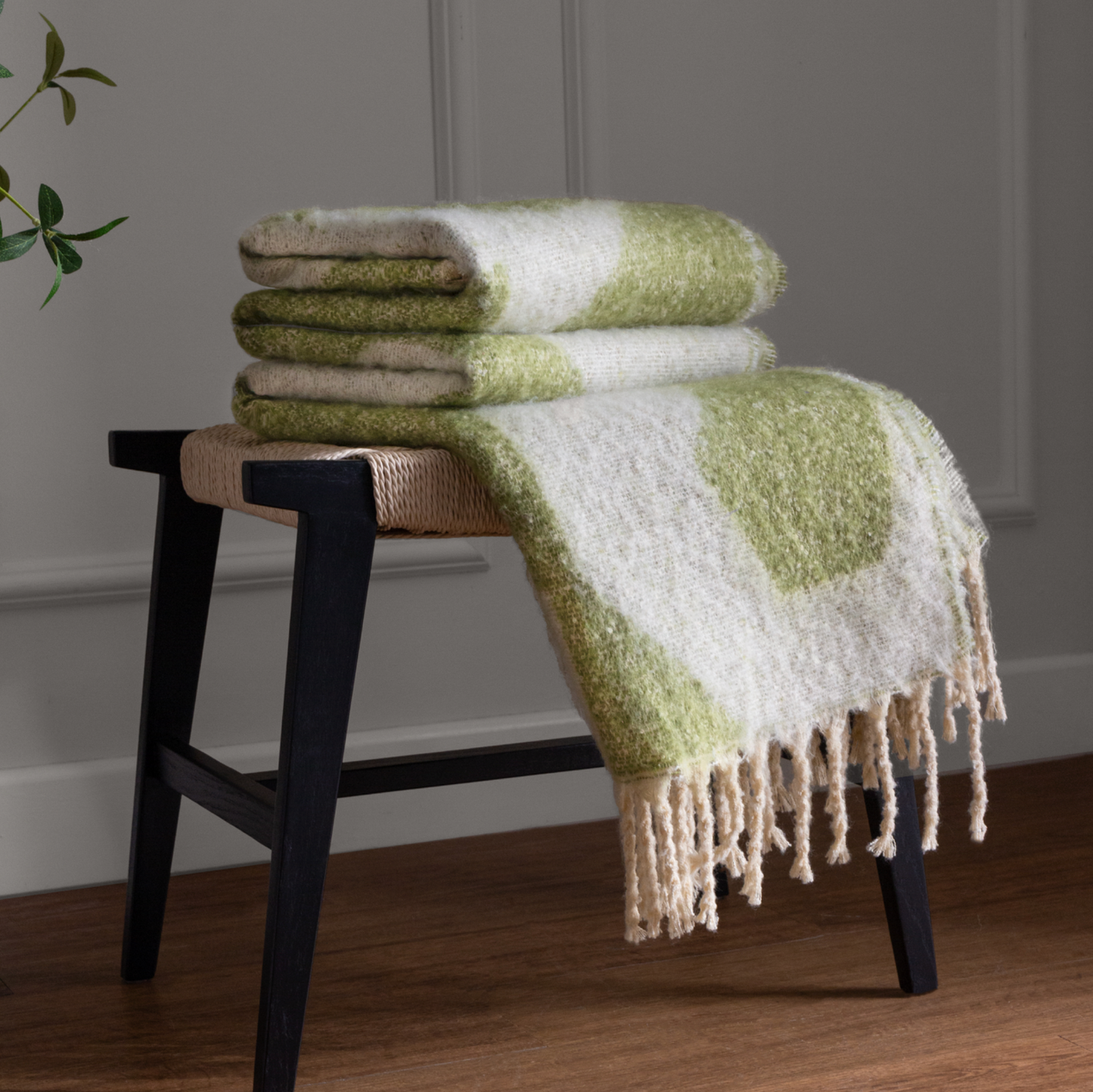 Meta Super soft throw blanket, Olive 180cm x 130cm