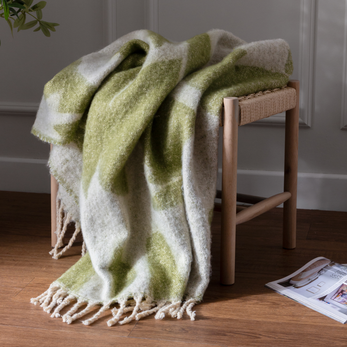Meta Super soft throw blanket, Olive 180cm x 130cm