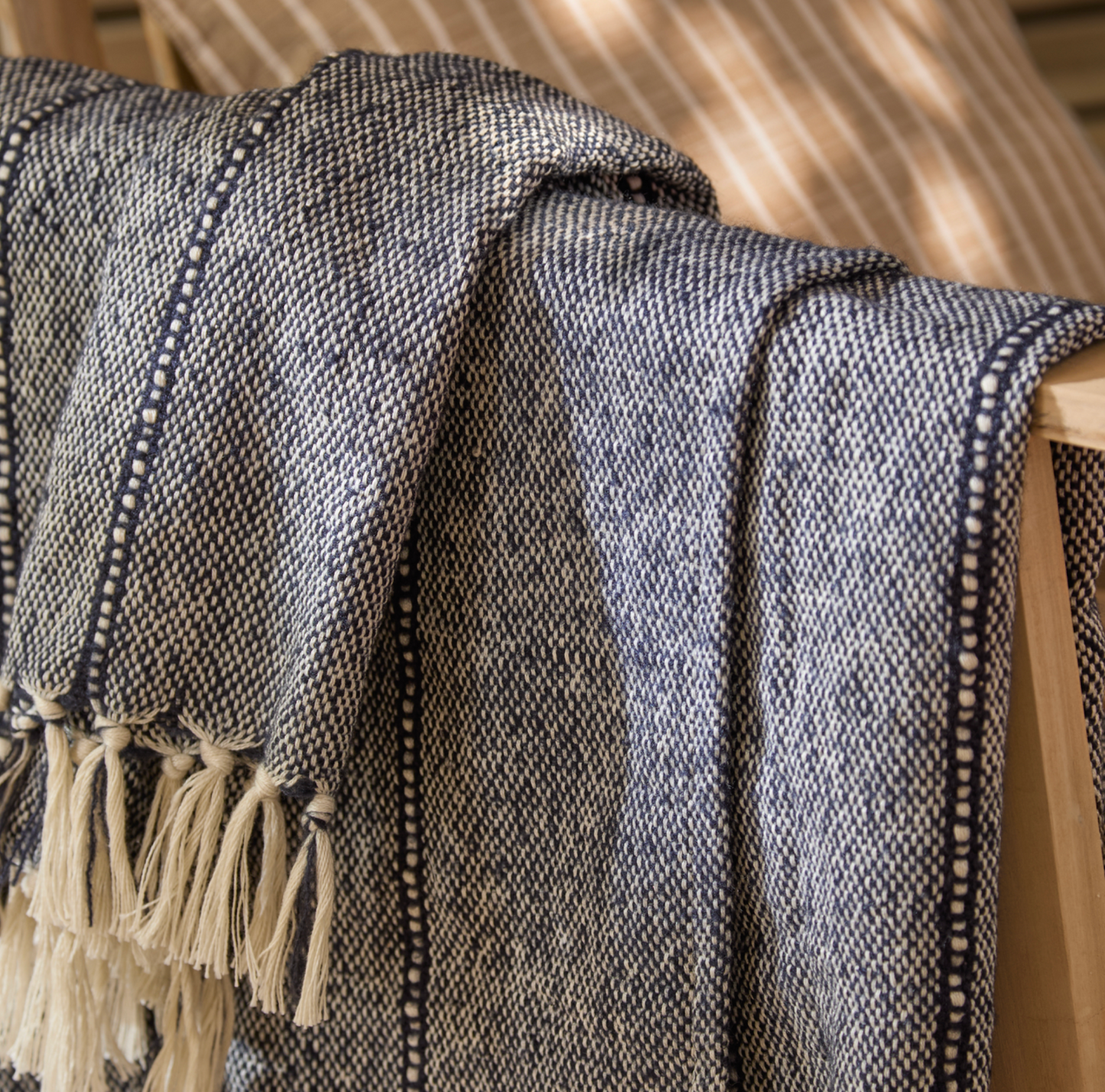 Hedon indoor-outdoor blanket, Navy 180cm x 130cm
