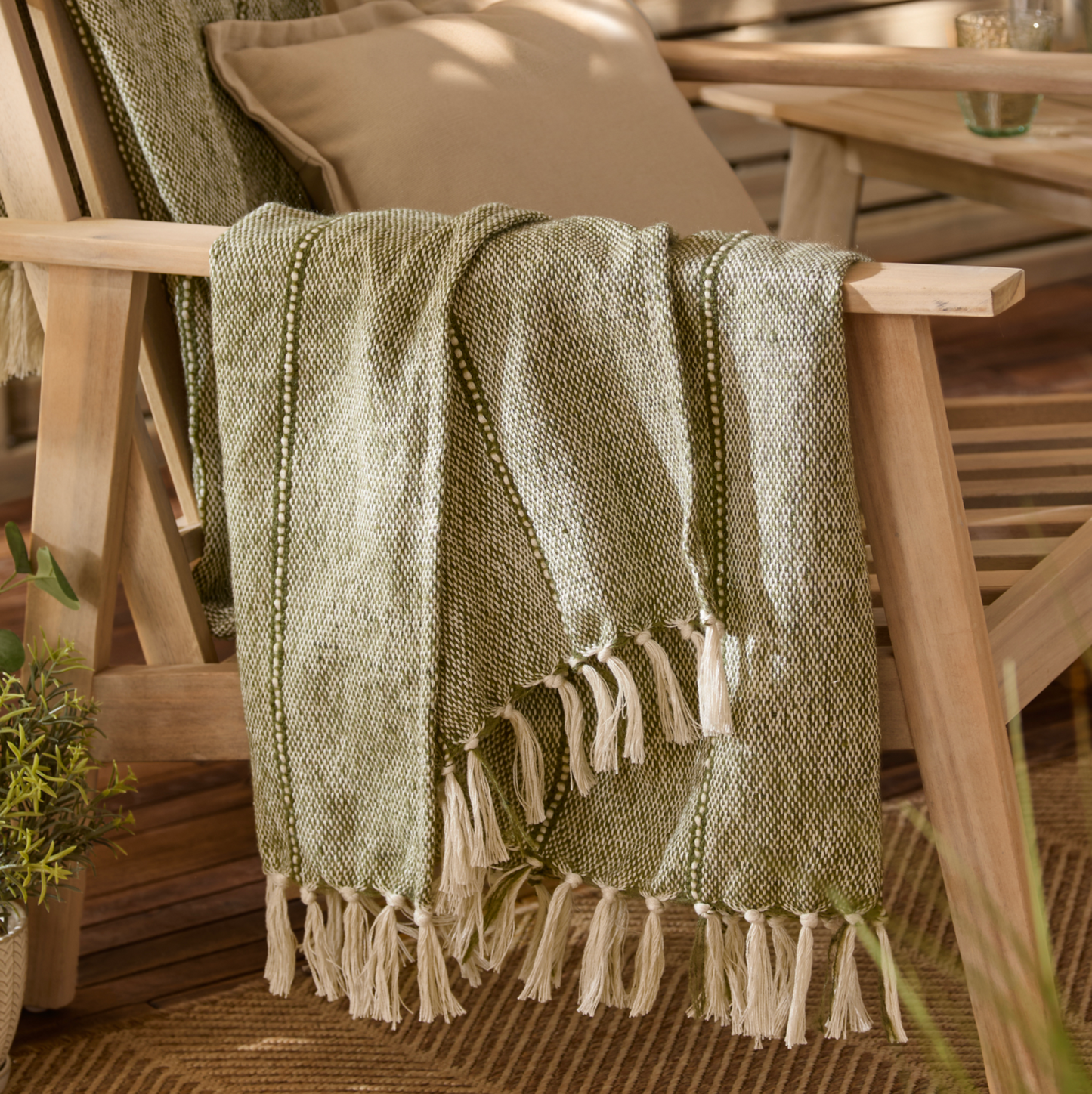 Hedon indoor-outdoor blanket, Moss 180cm x 130cm