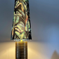 Black Leaves Velvet Lampshade | Extra Tall Cone Light Shade | Bespoke Handmade UK