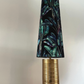 Black Leaves Velvet Lampshade | Extra Tall Cone Light Shade | Bespoke Handmade UK