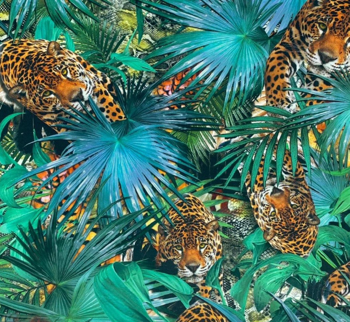 Tropical Cheetah Velvet cone lampshade, extra tall lampshade