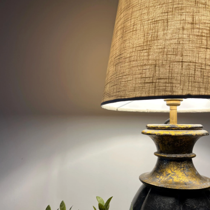Natural Linen Lampshade | Extra Tall Cone Light Shade | Bespoke Handmade UK