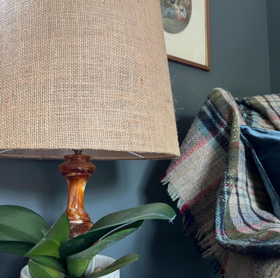 Hessian Lampshade | Extra Tall Cone Light Shade | Bespoke Handmade UK
