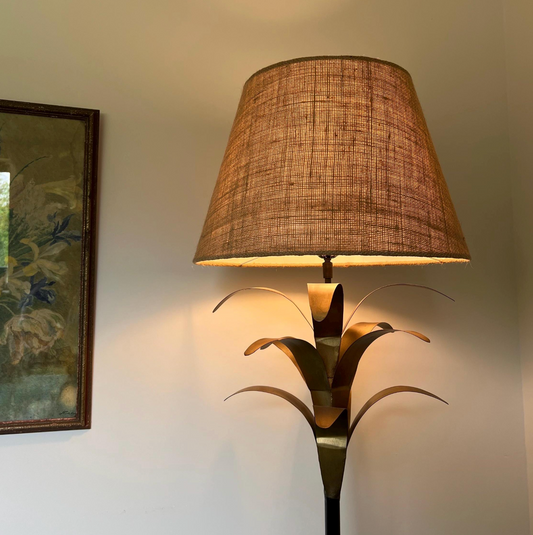 Natural Hessian Steep Empire Lampshade | Handmade Ceiling Light Shade | UK