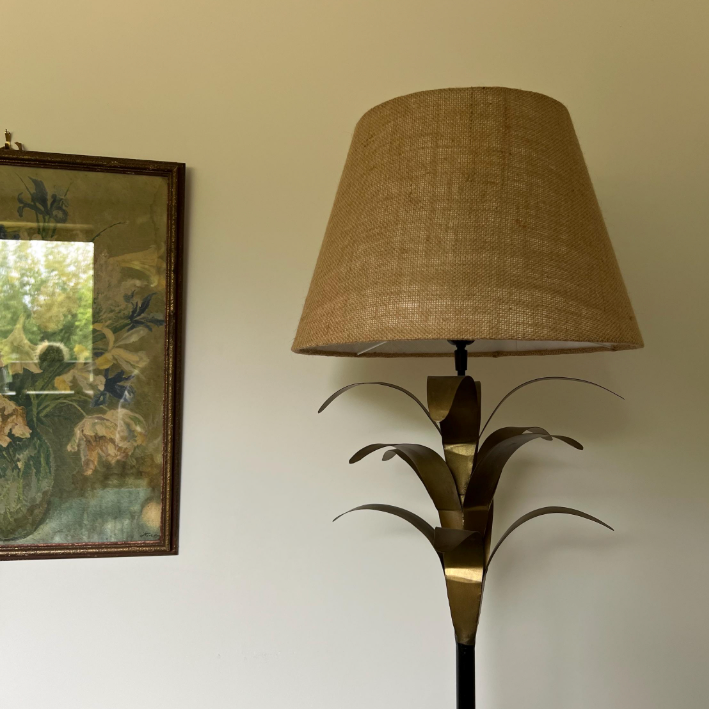 Natural Hessian Steep Empire Lampshade | Handmade Ceiling Light Shade | UK