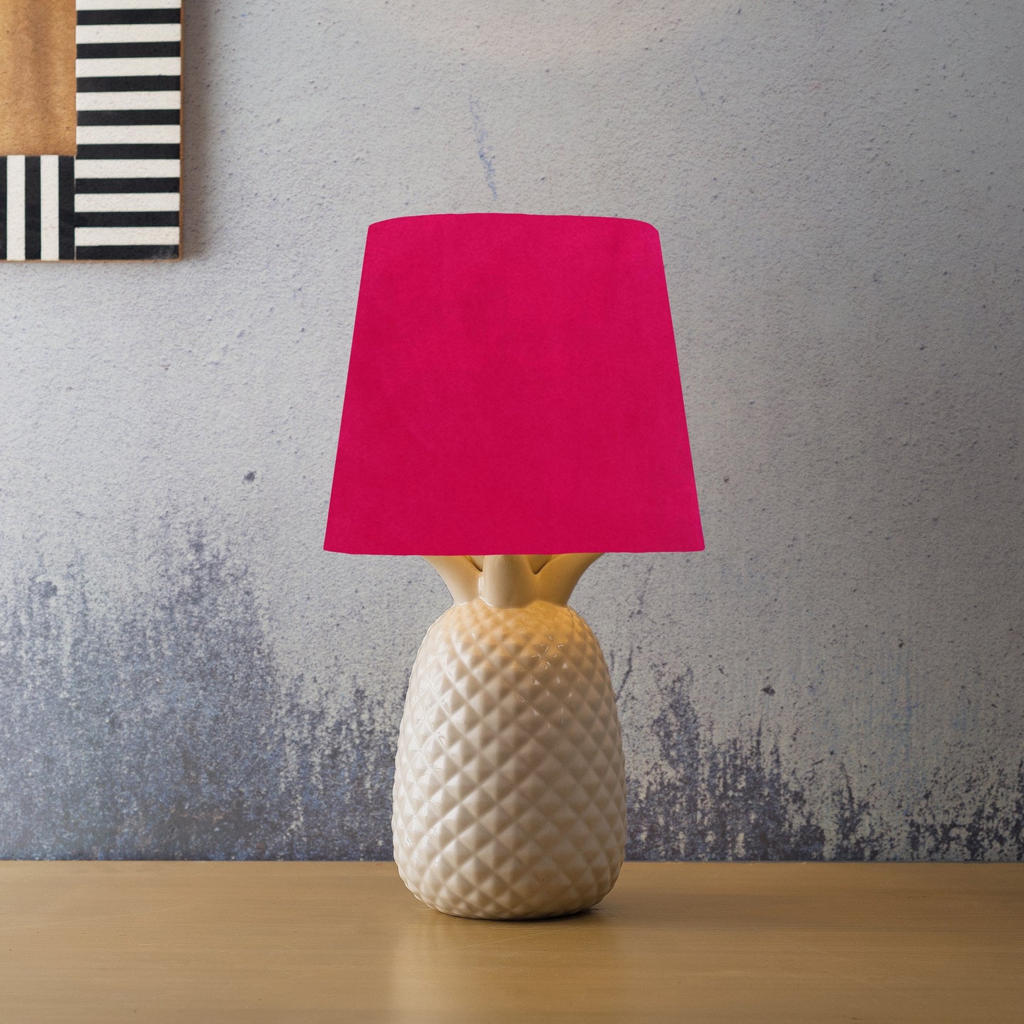 Cerise velvet french drum lampshade/ ceiling light shade, empire lampshade